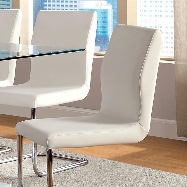 LODIA I White Side Chair - Marjories Furniture (Las Vegas, NV)