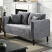 LYNDA Loveseat w/ Pillows, Dark Gray - Marjories Furniture (Las Vegas, NV)