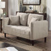 LYNDA Loveseat w/ Pillows, Light Gray - Marjories Furniture (Las Vegas, NV)