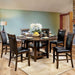 MEAGAN II Brown Cherry Round Counter Ht. Table - Marjories Furniture (Las Vegas, NV)