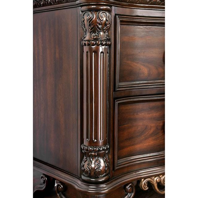Menodora Brown Cherry Cal.King, E.King, Queen Bed - Marjories Furniture (Las Vegas, NV)
