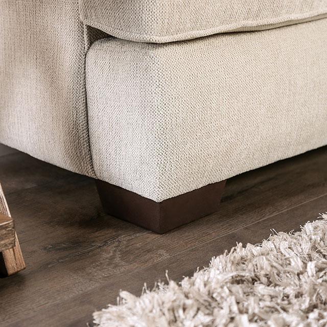 MORNINGTON Sectional, Ivory/Brown - Marjories Furniture (Las Vegas, NV)