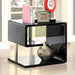 Ninove Black/Chrome End Table - Marjories Furniture (Las Vegas, NV)