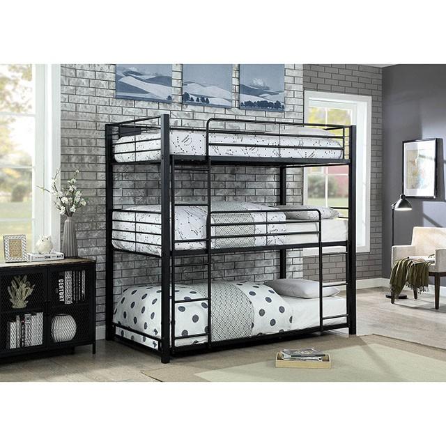 Olga I Antique Black Full/Full Bunk Bed - Marjories Furniture (Las Vegas, NV)