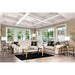 Parshall Beige W/ Gold Highlights Love Seat - Marjories Furniture (Las Vegas, NV)