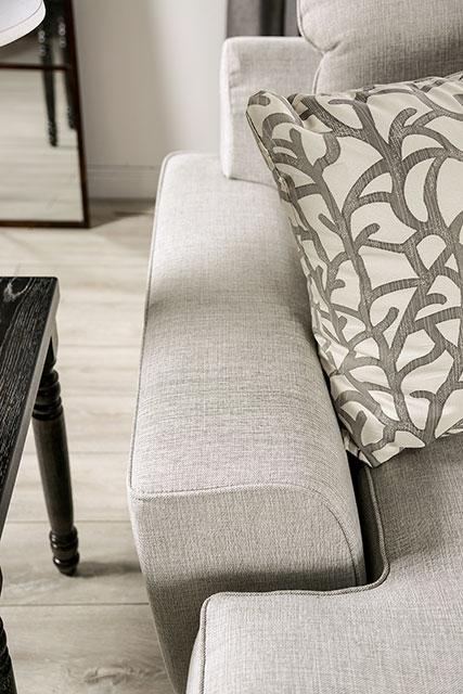 PICOTEE Loveseat, Light Gray/Black - Marjories Furniture (Las Vegas, NV)