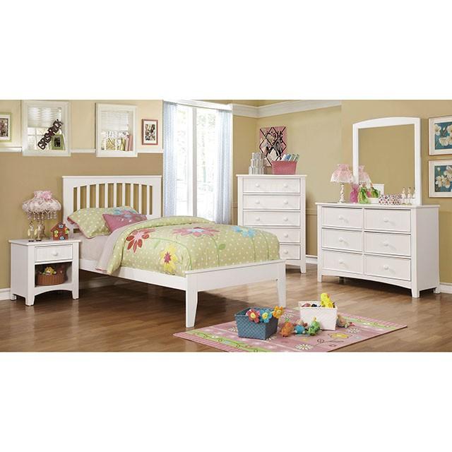Pine Brook Cherry & White Full Bed - Marjories Furniture (Las Vegas, NV)