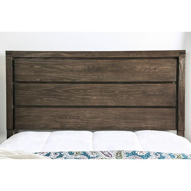 Rexburg Wire-Brushed Rustic Brown E.King & Full Bed - Marjories Furniture (Las Vegas, NV)
