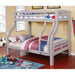 SOLPINE Gray & Oak Twin/Full Bunk Bed - Marjories Furniture (Las Vegas, NV)