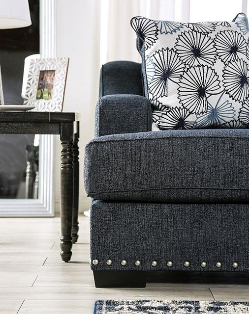 SONORA Loveseat, Dark Navy - Marjories Furniture (Las Vegas, NV)