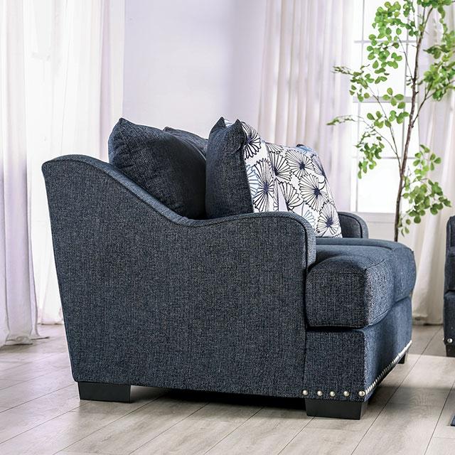 SONORA Loveseat, Dark Navy - Marjories Furniture (Las Vegas, NV)