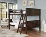 STAMOS Full/Full, Twin/Full, & Twin/twin Bunk Bed, Walnut - Marjories Furniture (Las Vegas, NV)
