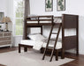 STAMOS Full/Full, Twin/Full, & Twin/twin Bunk Bed, Walnut - Marjories Furniture (Las Vegas, NV)