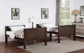 STAMOS Full/Full, Twin/Full, & Twin/twin Bunk Bed, Walnut - Marjories Furniture (Las Vegas, NV)