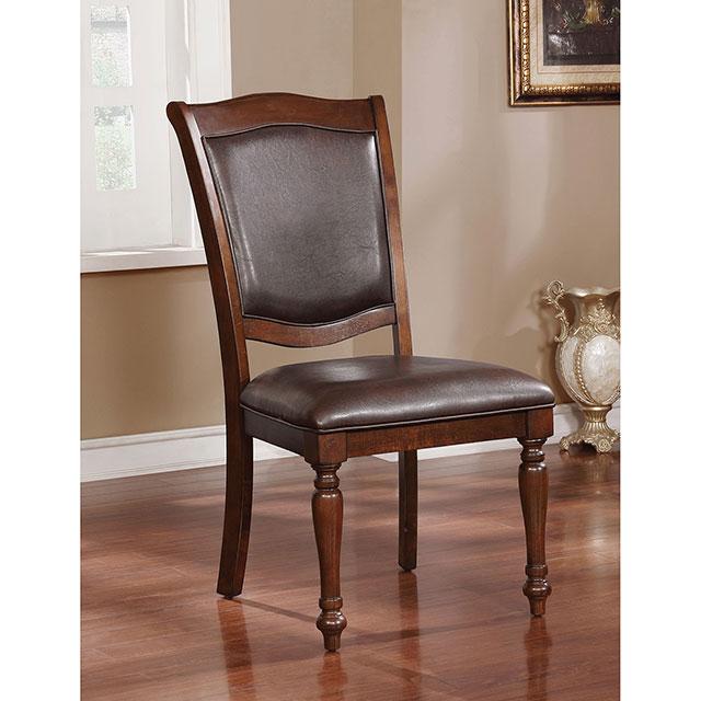 Sylvana Brown Cherry/Espresso Side Chair (2/CTN) - Marjories Furniture (Las Vegas, NV)