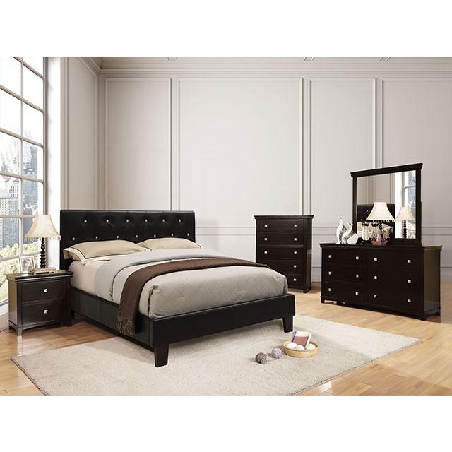 Velen Black Cal.King, E.King, Full, & Twin Bed Black & White - Marjories Furniture (Las Vegas, NV)