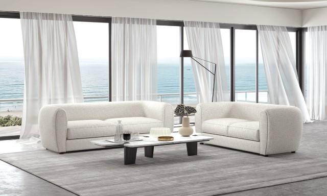 VERDAL Loveseat, Off-White - Marjories Furniture (Las Vegas, NV)