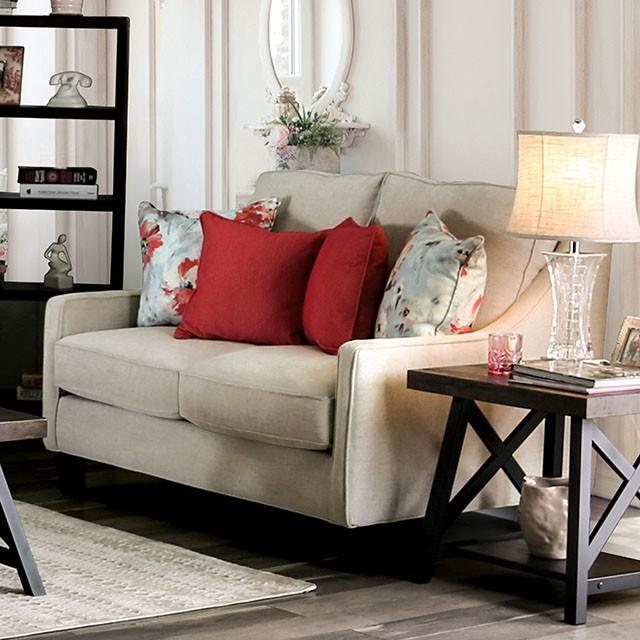 Nadene Ivory Love Seat - Marjories Furniture (Las Vegas, NV)