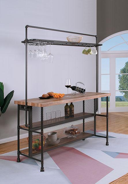PARIAMAN Bar Table, Sand Black/Natural - Marjories Furniture (Las Vegas, NV)