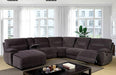 KARLEE II Gray Sectional w/ Console - Marjories Furniture (Las Vegas, NV)