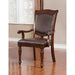 Sylvana Brown Cherry/Espresso Arm Chair (2/CTN) - Marjories Furniture (Las Vegas, NV)
