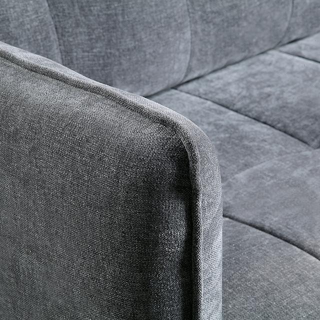 LYNDA Sofa w/ Pillows, Dark Gray - Marjories Furniture (Las Vegas, NV)