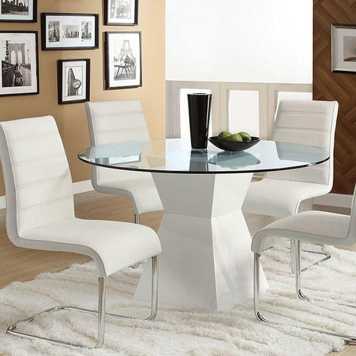 Mauna White Round Dining Table - Marjories Furniture (Las Vegas, NV)