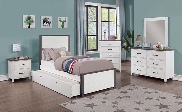 PRIAM Dresser, White/Gray - Marjories Furniture (Las Vegas, NV)