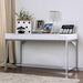 Loke White/Chrome Computer Desk - Marjories Furniture (Las Vegas, NV)