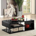 Ninove Black/Chrome Coffee Table - Marjories Furniture (Las Vegas, NV)
