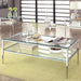 TANIKA Chrome Coffee Table, Chrome - Marjories Furniture (Las Vegas, NV)