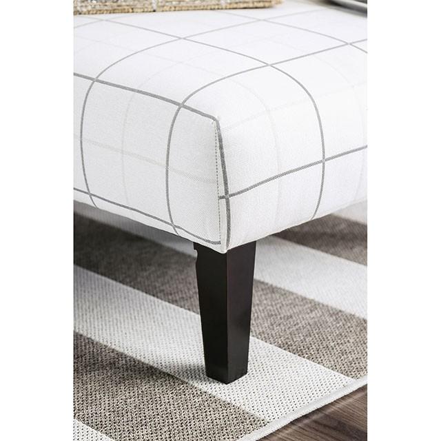 Dorset Ivory/Pattern Ottoman - Marjories Furniture (Las Vegas, NV)