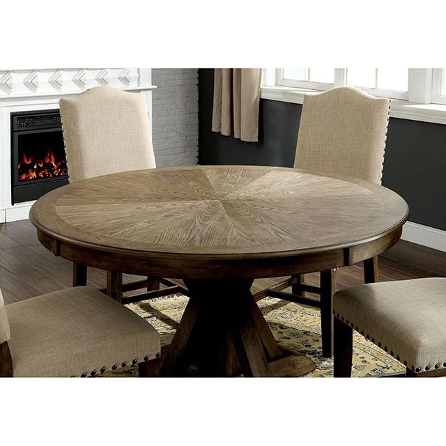 Julia Light Oak Round Dining Table - Marjories Furniture (Las Vegas, NV)
