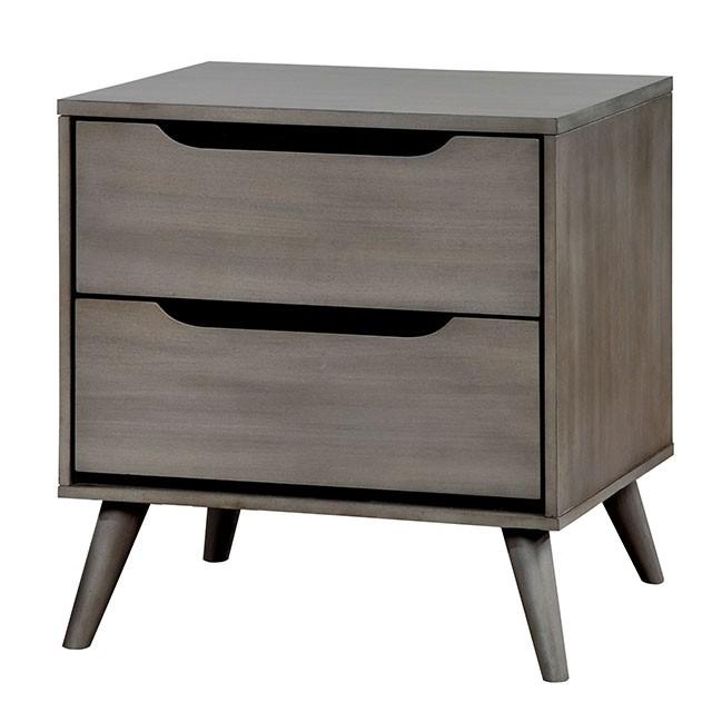 Lennart Gray Night Stand - Marjories Furniture (Las Vegas, NV)