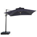 Sano 10 Ft Square Umbrella w/ Double Top w/ LED Light + 37" Large Base - Marjories Furniture (Las Vegas, NV)