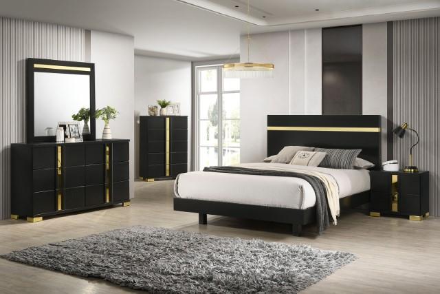 Lillestrom Bed Black - Marjories Furniture (Las Vegas, NV)