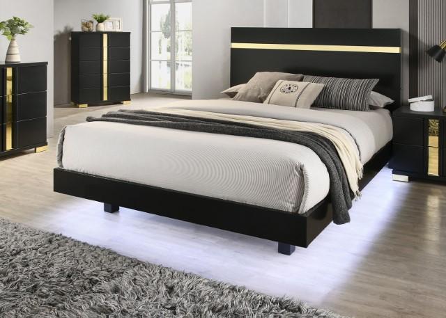 Lillestrom Bed Black - Marjories Furniture (Las Vegas, NV)