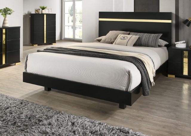 Lillestrom Bed Black - Marjories Furniture (Las Vegas, NV)