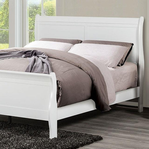 Louis Philippe Full Bed Expresso & White - Marjories Furniture (Las Vegas, NV)