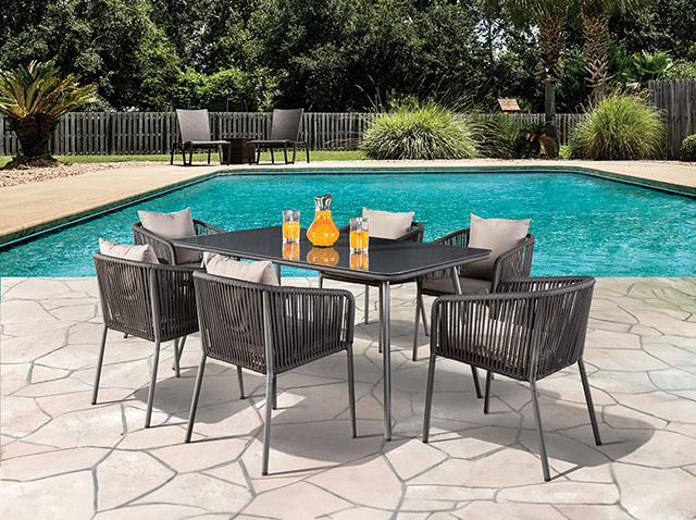 Tushari 8 Pc. Outdoor Dining Set - Marjories Furniture (Las Vegas, NV)