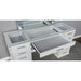 Valentina Vanity Set White & Dark Gray - Marjories Furniture (Las Vegas, NV)