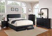 Liihcc Queen Bed/Black Pu in Black / Black - Marjories Furniture (Las Vegas, NV)