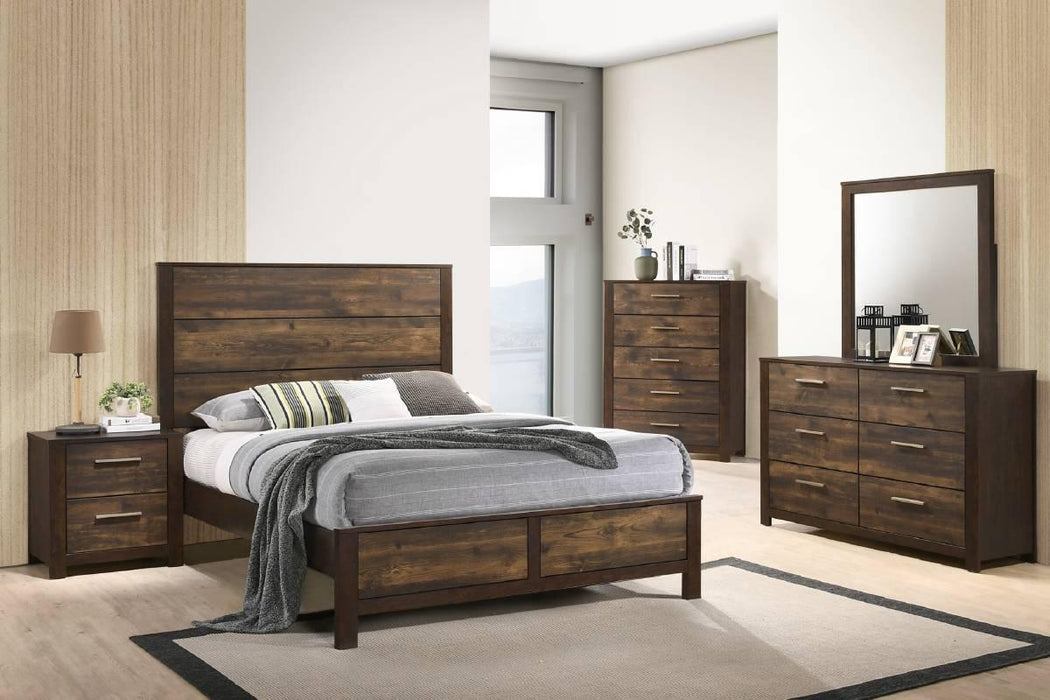 Liihen Queen Bed in Mahogany - Marjories Furniture (Las Vegas, NV)