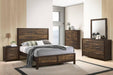 Liihen Queen Bed in Mahogany - Marjories Furniture (Las Vegas, NV)
