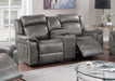Bstfur Power Motion Loveseat W/Console/Slate Flue in Slate Blue - Marjories Furniture (Las Vegas, NV)