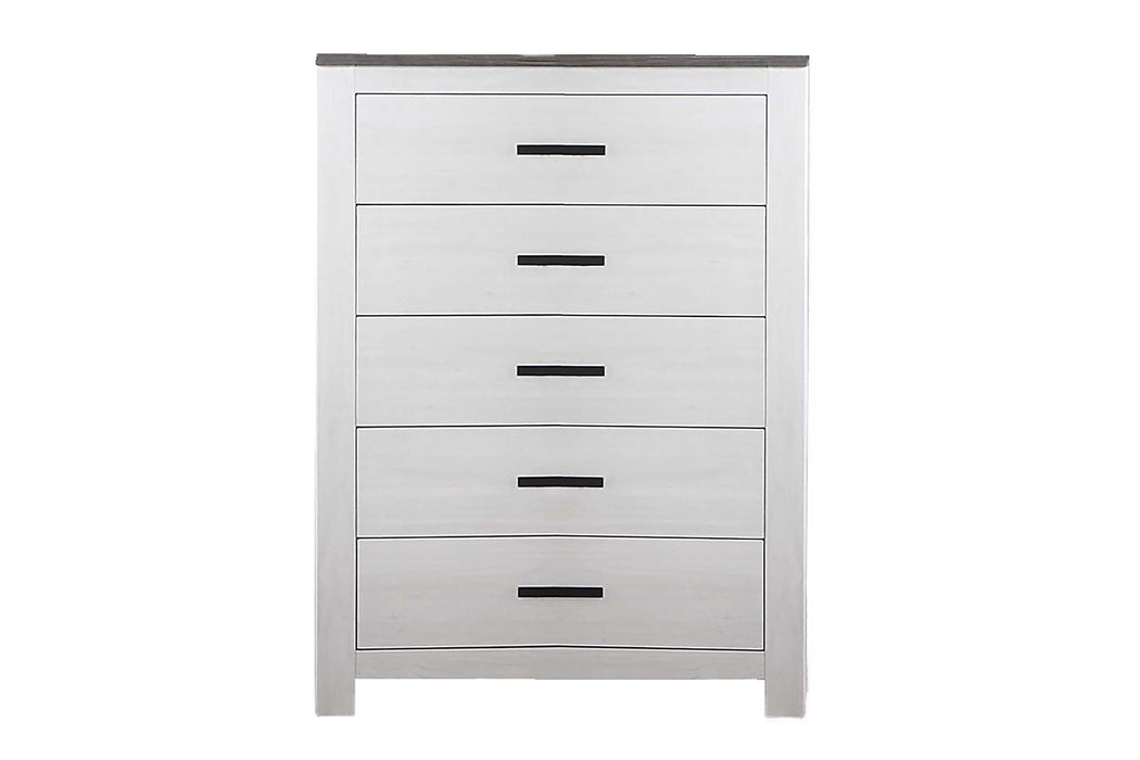 Chuint Chest in Whitewash + Smoking Grey - Marjories Furniture (Las Vegas, NV)