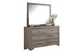 Chuint Mirror in Espresso Bonded Leather - Marjories Furniture (Las Vegas, NV)