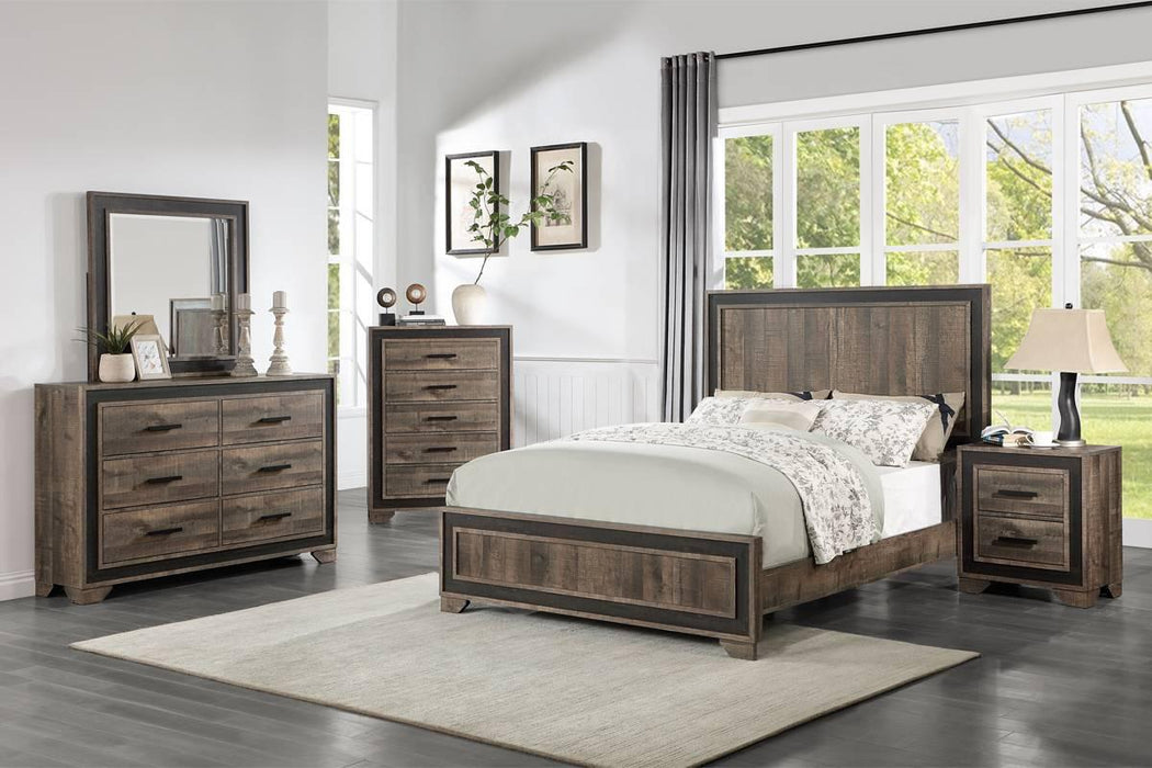 Chuint Dresser in Brown Rustic + Rustic Charcoal - Marjories Furniture (Las Vegas, NV)