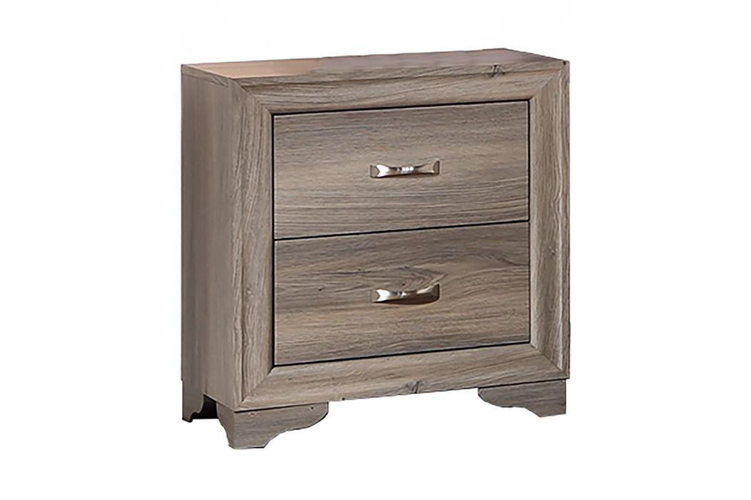 Chuint Night Stand in Espresso Bonded Leather - Marjories Furniture (Las Vegas, NV)