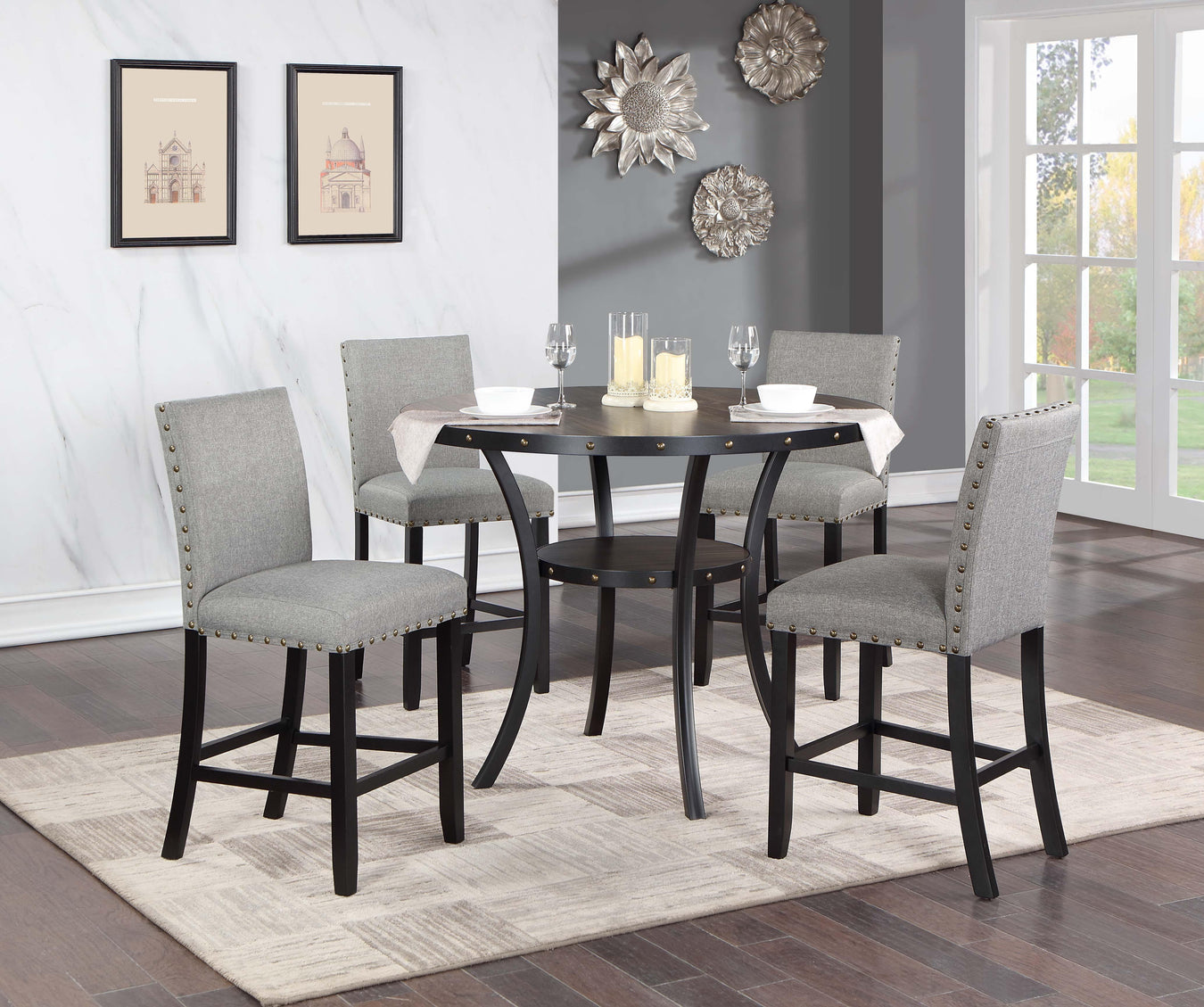 Black and Dark oak top
